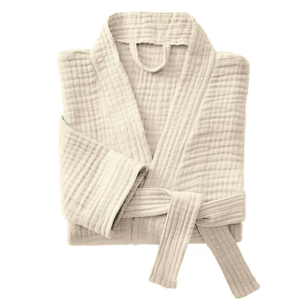 Accappatoio da bagno in garza di cotone S/M Gaia Beige pampa