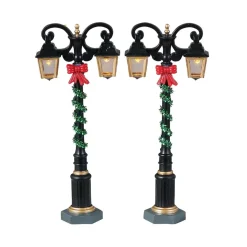 LEMAX Villagio Di Natale Lemax-Accessori Set di 2 lampioni