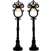 LEMAX Villagio Di Natale Lemax-Accessori Set di 2 lampioni Parisien a pile
