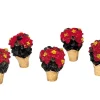 LEMAX Villagio Di Natale Lemax-Accessori Set di 5 vasi di fiore