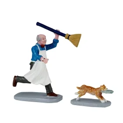 LEMAX Villagio Di Natale Lemax-Accessorio (H7,6 cm) Il gatto Ladro di pesce