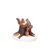 LEMAX Villagio Di Natale Lemax-Accessorio (H3,4 cm) Scoiattoli e tronco d'albero