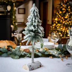 KAEMINGK Centrotavola Natalizi-Albero artificiale da tavolo Costy Alt. 45 cm Verde smeraldo