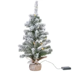 KAEMINGK Albero Di Natale Artificiale-Albero artificiale per tavolo pre-illuminato Royal Alt. 60 cm Bianco caldo