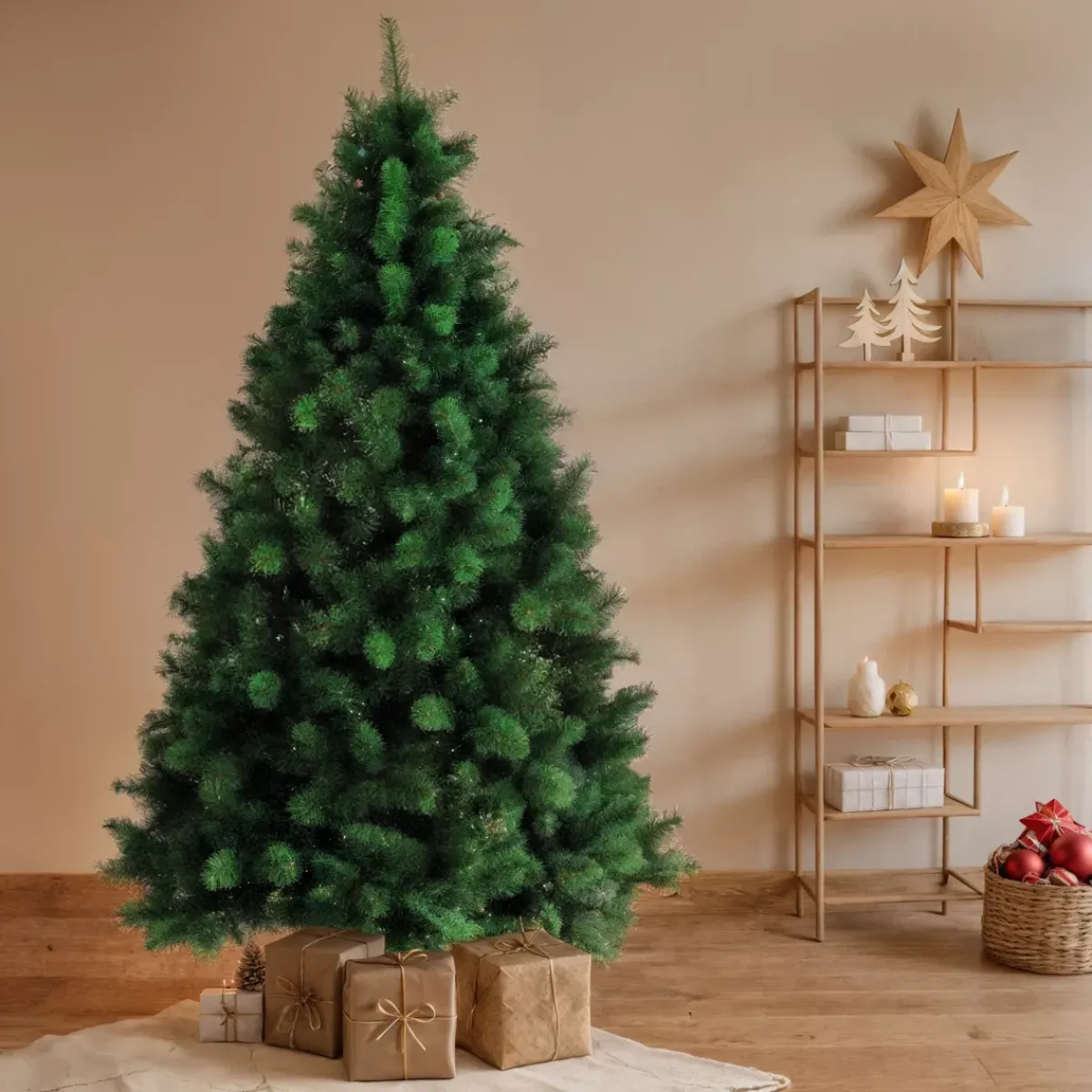 EMINZA Albero Di Natale Artificiale|Alberi Di Natale Grande Dimensione-Albero di Natale artificiale Edmonton Alt. 210 cm Verde abete