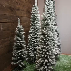 EMINZA Albero Di Natale Artificiale-Albero di Natale artificiale Narrow Alt. 180 cm Verde innevato