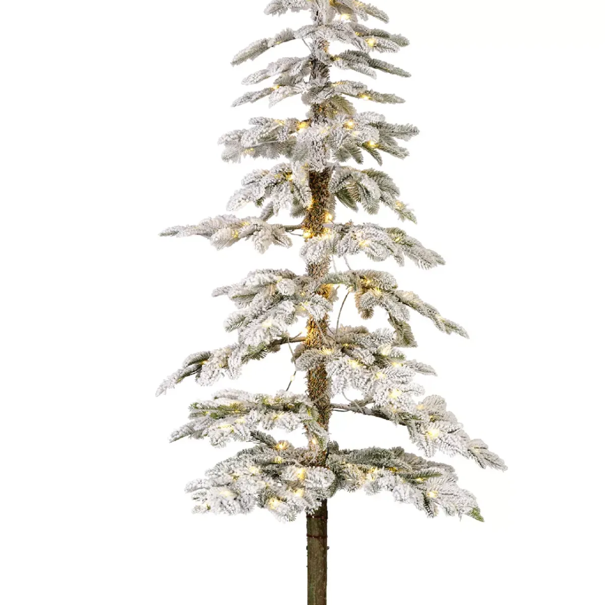 EMINZA Albero Di Natale Artificiale|Alberi Di Natale Grande Dimensione-Albero di Natale artificiale luminoso 250 LED H240 cm Sierra Verde innevato