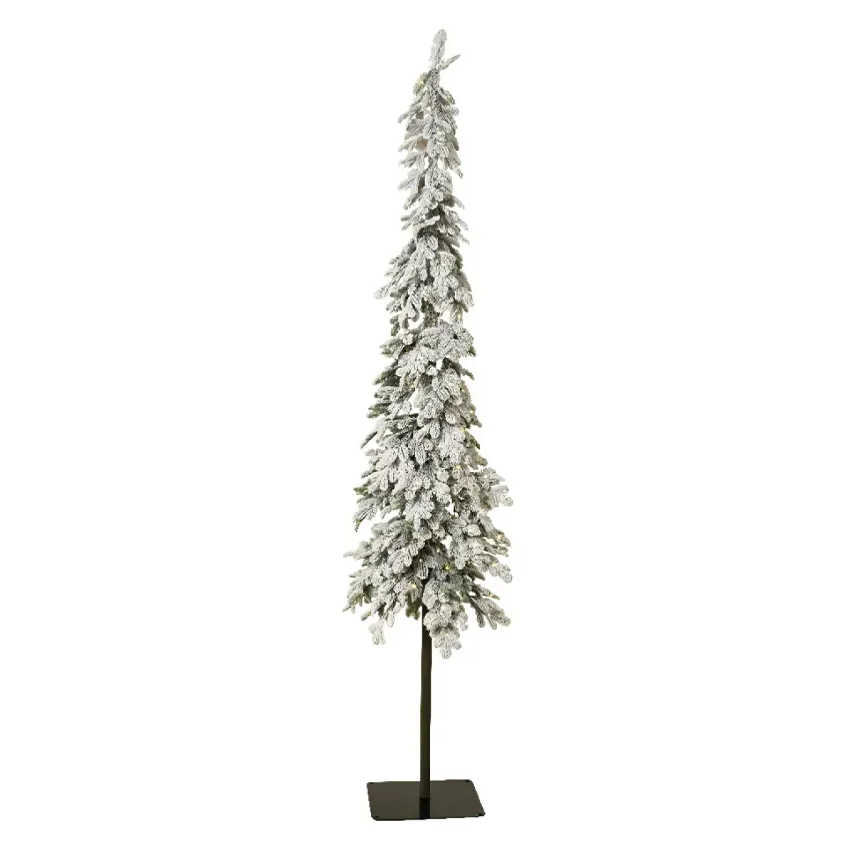 EMINZA Albero Di Natale Artificiale|Alberi Di Natale Grande Dimensione-Albero di Natale artificiale luminoso 250 LED H240 cm Sierra Verde innevato