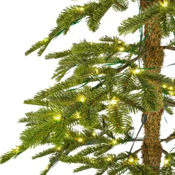 EMINZA Albero Di Natale Artificiale|Alberi Di Natale Grande Dimensione-Albero di Natale artificiale luminoso 250 LED H240 cm Sierra Verde abete