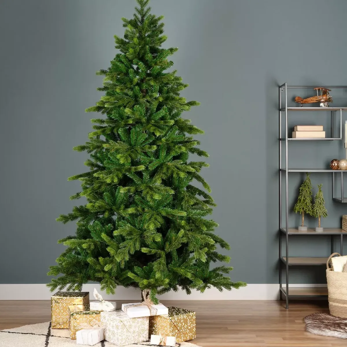 EMINZA Albero Di Natale Artificiale-Albero di Natale artificiale Caucasia Nordmann Alt. 180 cm Verde abete