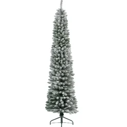 EMINZA Albero Di Natale Artificiale|Alberi Di Natale Grande Dimensione-Albero di Natale artificiale Narrow Alt. 240 cm Verde innevato