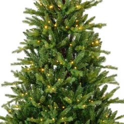 EMINZA Albero Di Natale Artificiale|Alberi Di Natale Grande Dimensione-Albero di Natale artificiale luminoso 560 LED (H240 cm) Allix Verde abete