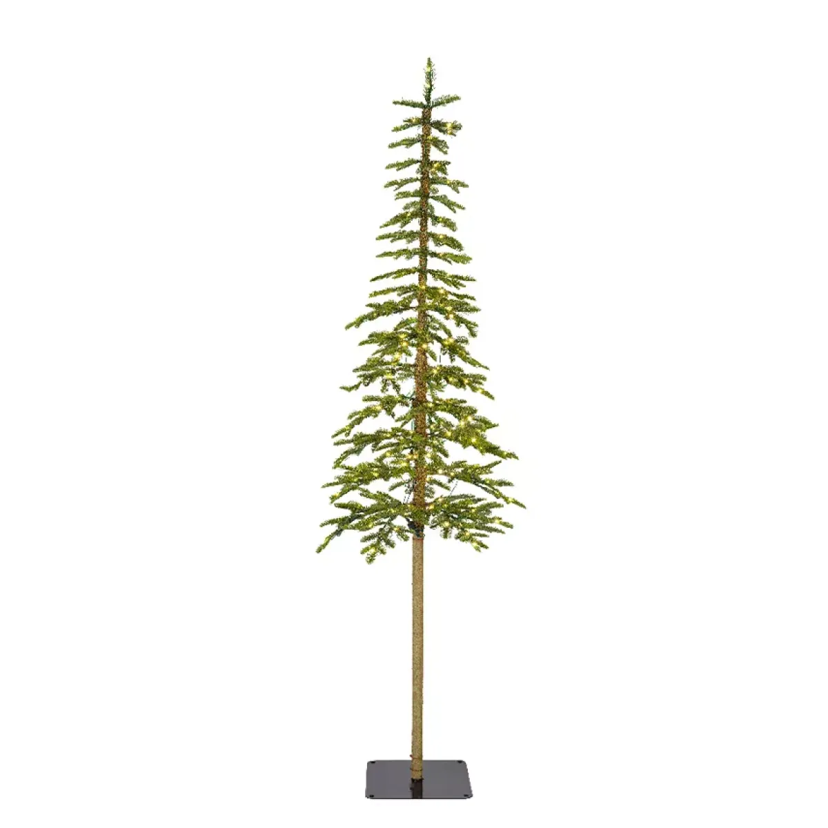 EMINZA Albero Di Natale Artificiale|Alberi Di Natale Grande Dimensione-Albero di Natale artificiale luminoso 200 LED H210 cm Sierra Verde abete
