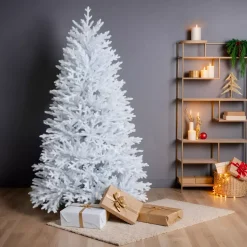 EMINZA Albero Di Natale Artificiale|Alberi Di Natale Grande Dimensione-Albero di Natale artificiale H210 cm Quebec Bianco