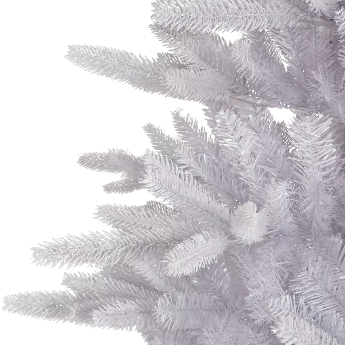 EMINZA Albero Di Natale Artificiale|Alberi Di Natale Grande Dimensione-Albero di Natale artificiale H240 cm Odense Bianco iridescente e glitterato