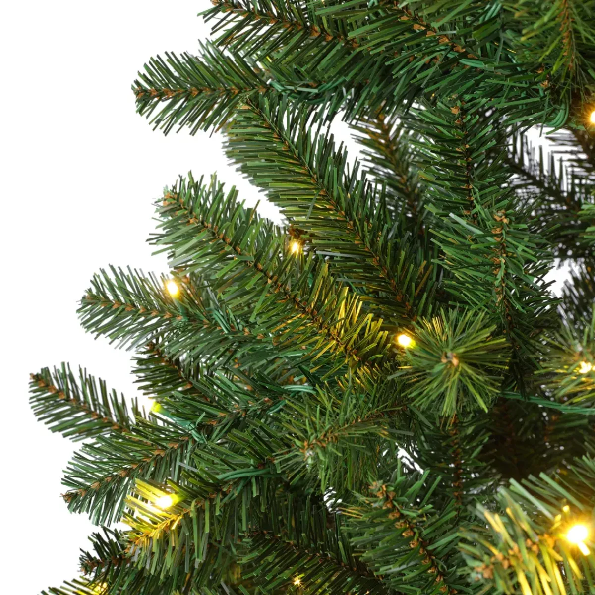 EMINZA Albero Di Natale Artificiale|Alberi Di Natale Grande Dimensione-Albero di Natale artificiale luminoso 320 LED H210 cm King Verde albero