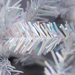 EMINZA Albero Di Natale Artificiale-Albero di Natale artificiale H180 cm Odense Bianco iridescente e glitterato