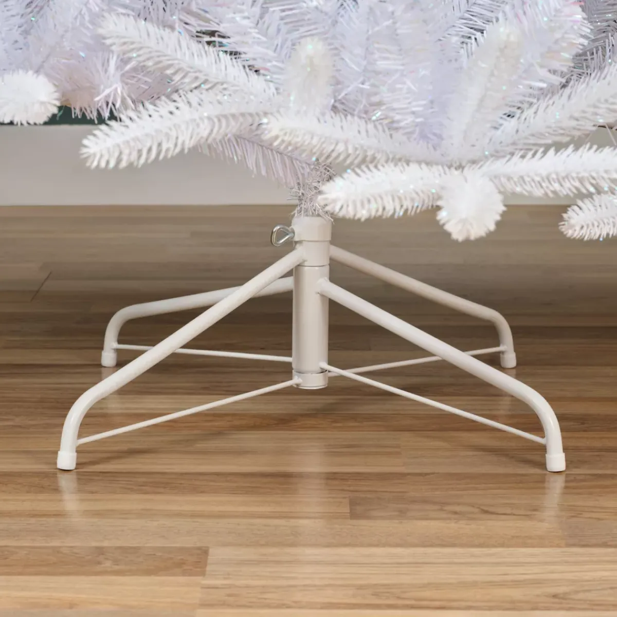 EMINZA Albero Di Natale Artificiale-Albero di Natale artificiale H180 cm Odense Bianco iridescente e glitterato