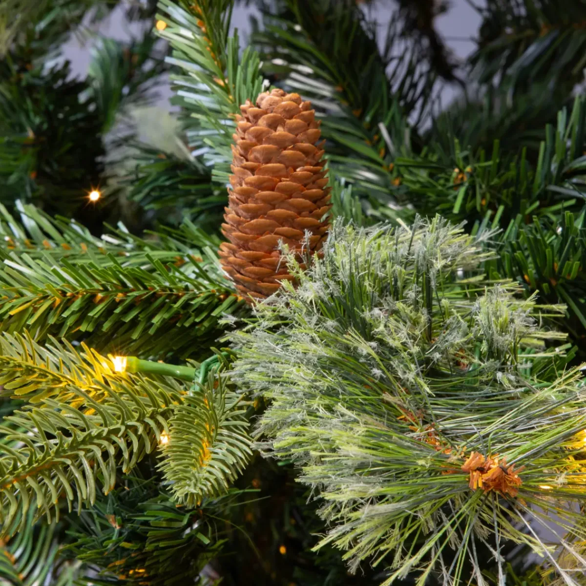 EMINZA Albero Di Natale Artificiale-Albero di Natale artificiale luminoso H180 cm Washington Lusso Verde abete