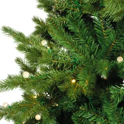 EMINZA Albero Di Natale Artificiale|Alberi Di Natale Grande Dimensione-Albero di Natale artificiale luminoso 480 LED (H210 cm) Idaho Verde abete