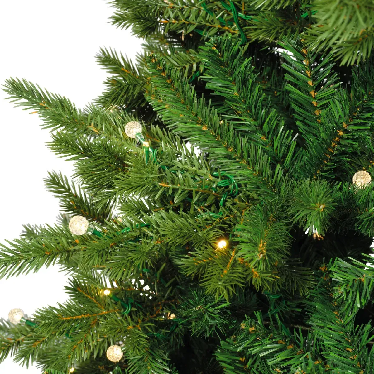 EMINZA Albero Di Natale Artificiale|Alberi Di Natale Grande Dimensione-Albero di Natale artificiale luminoso 480 LED (H210 cm) Idaho Verde abete