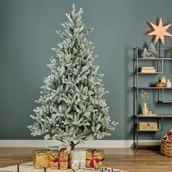 EMINZA Albero Di Natale Artificiale|Alberi Di Natale Grande Dimensione-Albero di Natale artificiale Allix Alt. 210 cm Verde innevato