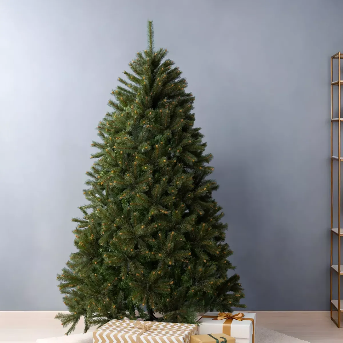 EMINZA Albero Di Natale Artificiale|Alberi Di Natale Grande Dimensione-Albero di Natale artificiale (H300 cm) Stockholm Verde con finitura perlata