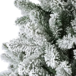 EMINZA Albero Di Natale Artificiale-Albero di Natale artificiale luminoso 260 LED H180 cm King Verde innevato