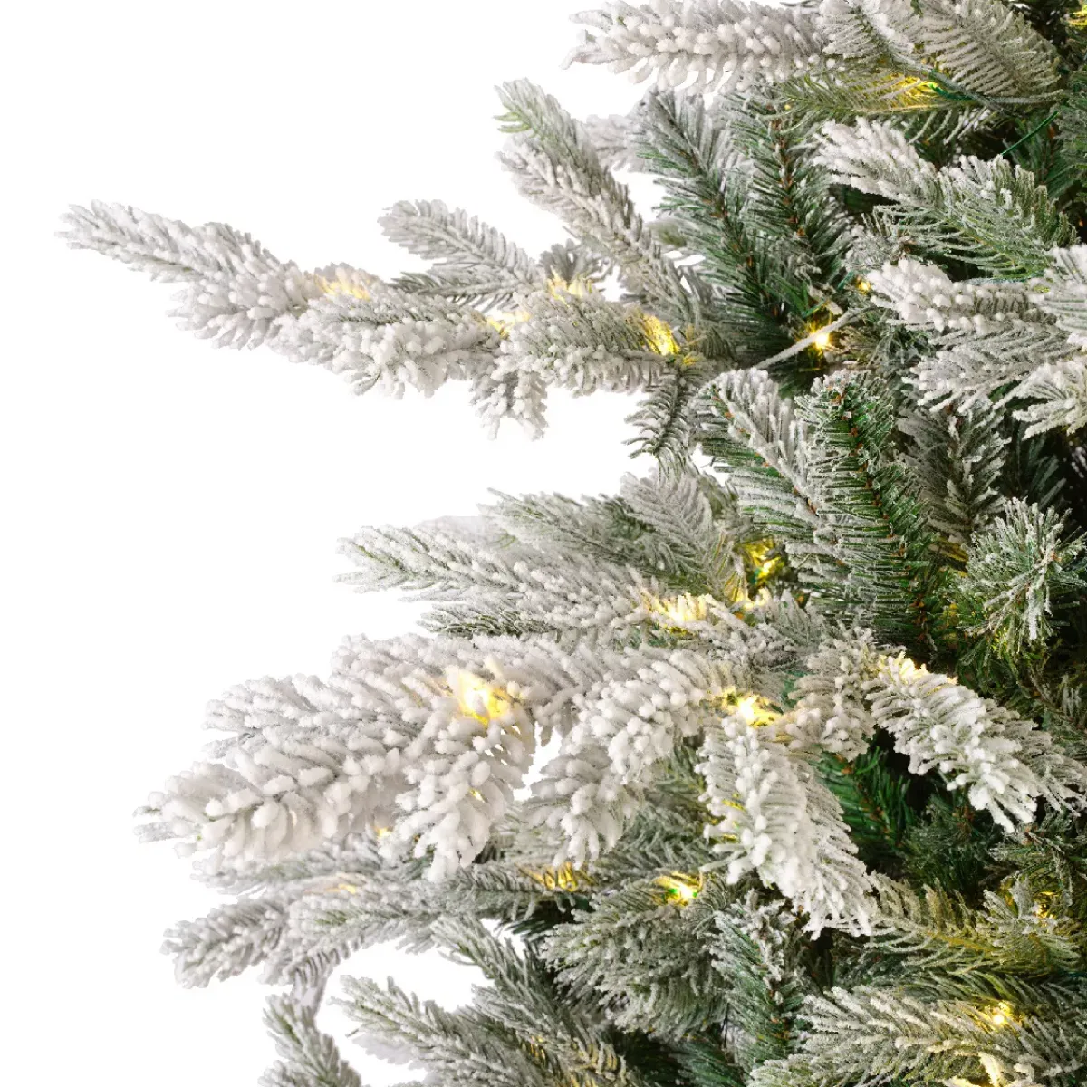 EMINZA Albero Di Natale Artificiale-Albero di Natale artificiale luminoso 400 LED (H180 cm) Glorious Verde innevato