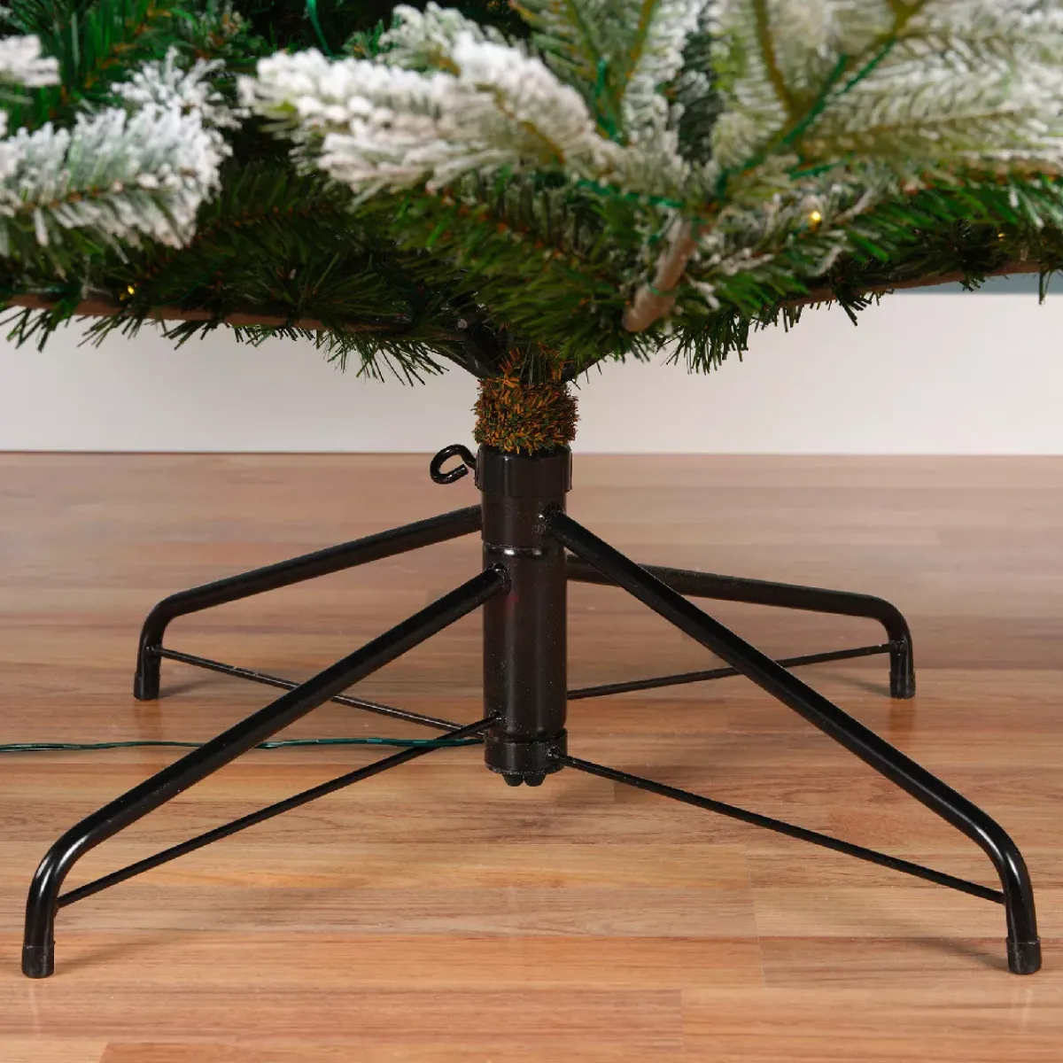EMINZA Albero Di Natale Artificiale-Albero di Natale artificiale luminoso 400 LED (H180 cm) Glorious Verde innevato