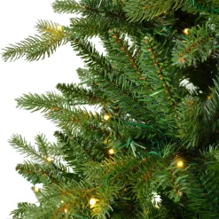 EMINZA Albero Di Natale Artificiale|Alberi Di Natale Grande Dimensione-Albero di Natale artificiale luminoso 430 LED (H210 cm) Allix Verde abete
