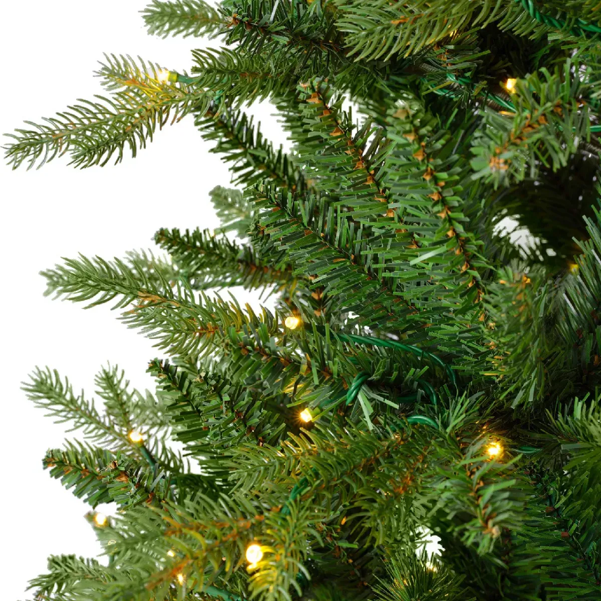 EMINZA Albero Di Natale Artificiale|Alberi Di Natale Grande Dimensione-Albero di Natale artificiale luminoso 430 LED (H210 cm) Allix Verde abete