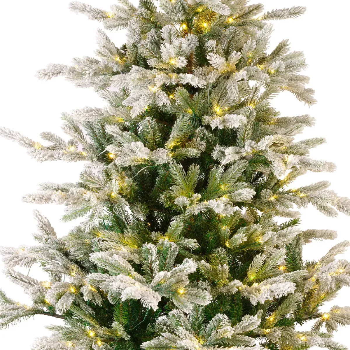EMINZA Albero Di Natale Artificiale|Alberi Di Natale Grande Dimensione-Albero di Natale artificiale luminoso 700 LED (H240 cm) Glorious Verde innevato