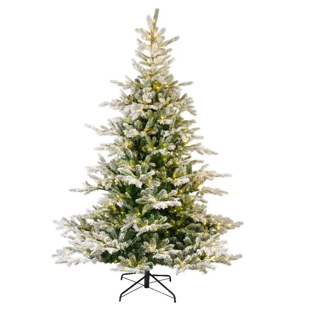 EMINZA Albero Di Natale Artificiale|Alberi Di Natale Grande Dimensione-Albero di Natale artificiale luminoso 700 LED (H240 cm) Glorious Verde innevato