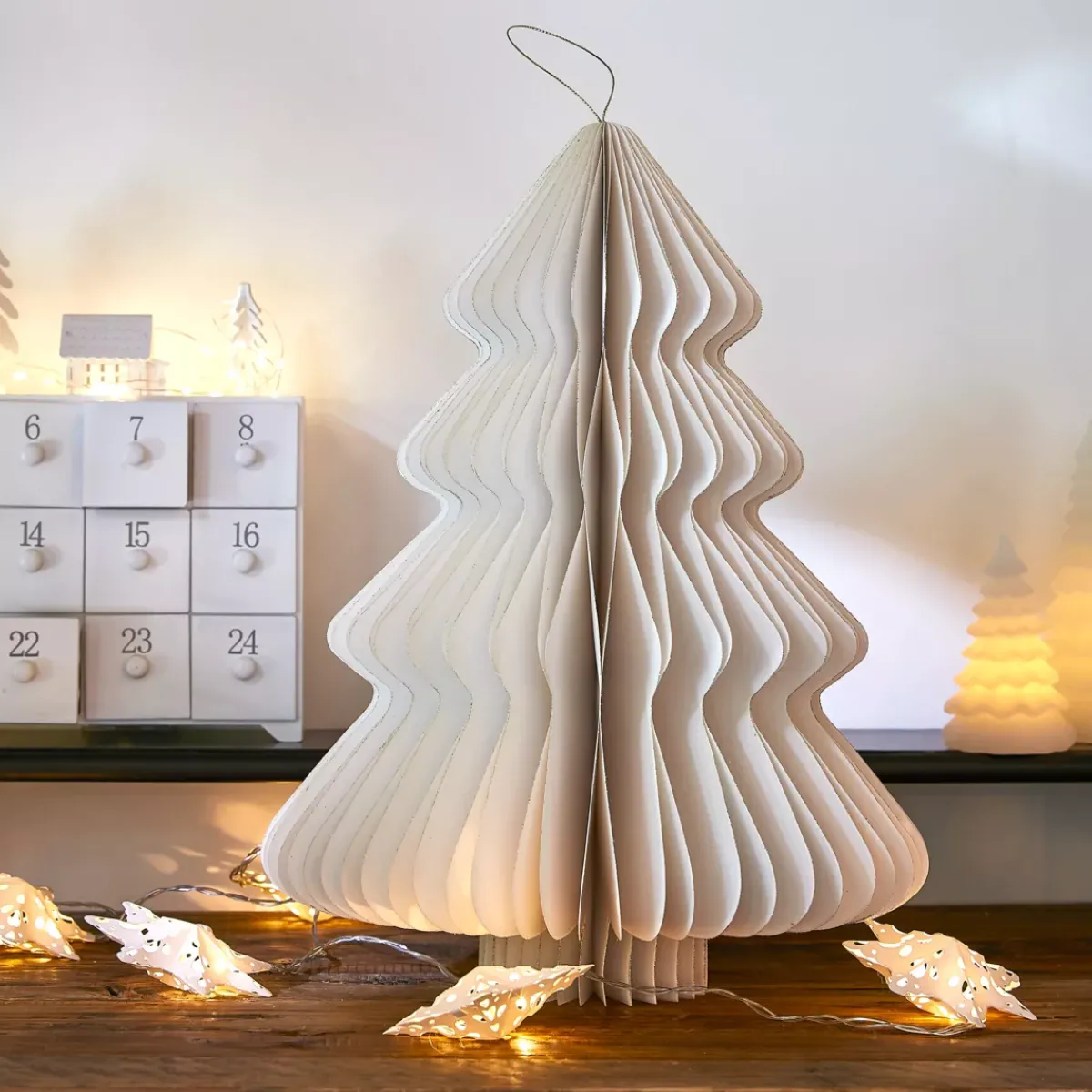 KAEMINGK Decorazioni E Oggetti Natalizi-Albero di Natale di carta da appendere (H40 cm) Chiusura magnetica