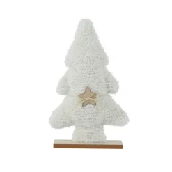 KAEMINGK Decorazioni E Oggetti Natalizi-Albero di Natale in ecopelliccia da tavolo (H38 cm) Neve Bianca