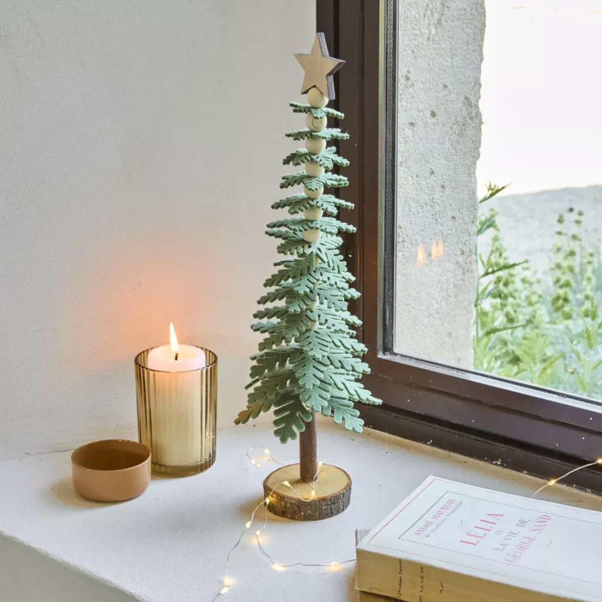 KAEMINGK Decorazioni E Oggetti Natalizi-Albero di Natale in feltro da tavolo (H37 cm) Stile chalet