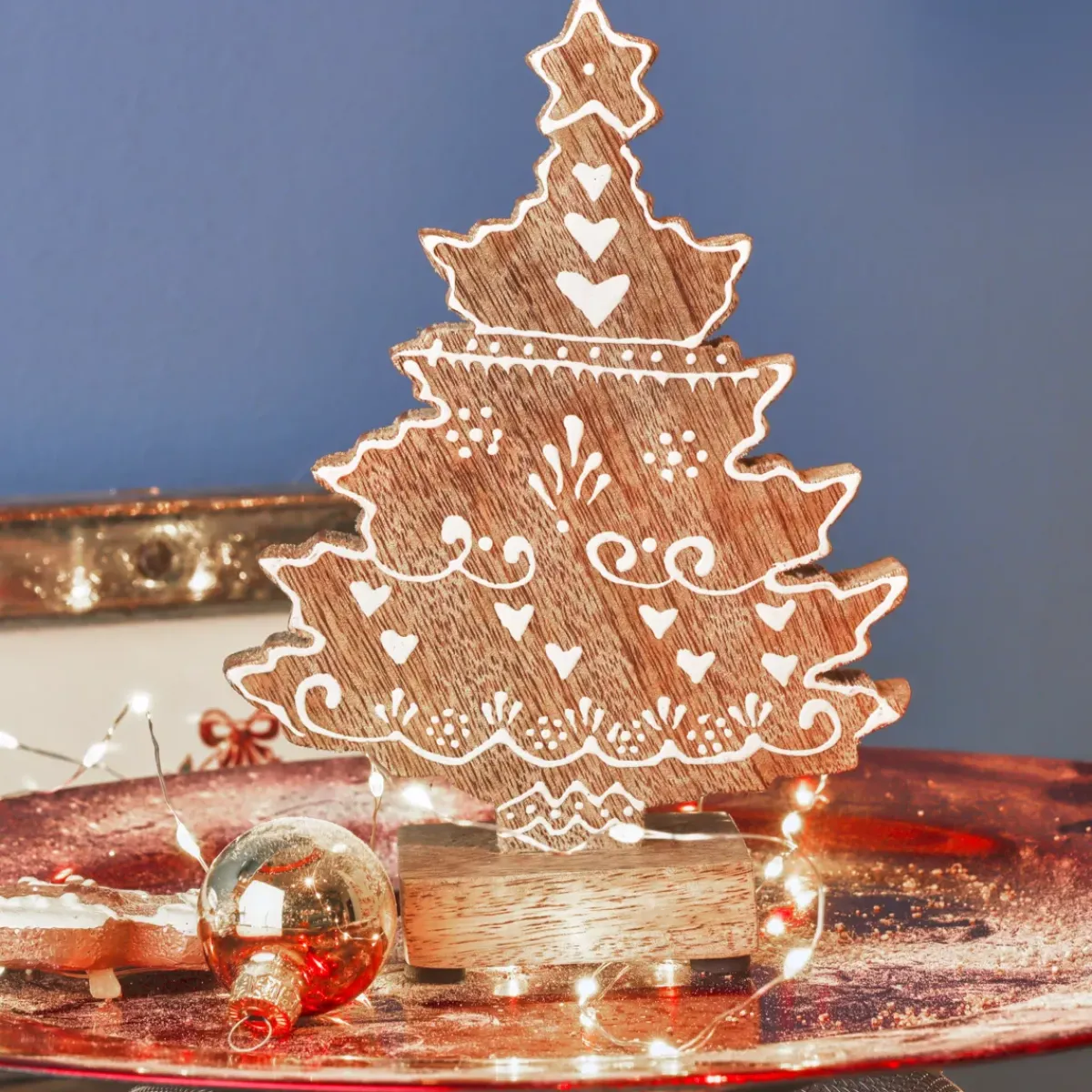 KAEMINGK Decorazioni E Oggetti Natalizi|Decorazione Da Tavola-Albero di Natale in legno da tavolo (H17 cm) Swiss