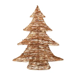 KAEMINGK Decorazioni E Oggetti Natalizi|Oggetti Decorativi E Illuminati-Albero di Natale luminoso a pile 30 LED (H40 cm) Rattan Bianco caldo