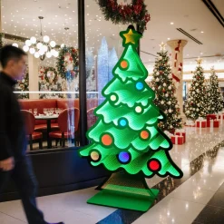 KOOPMAN Oggetti Decorativi E Illuminati|Personaggi E Oggetti Grande Dimensione-Albero di Natale luminoso Gigante 942 LED (H180 cm) Infinity