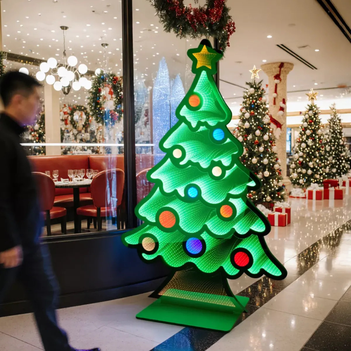 KOOPMAN Oggetti Decorativi E Illuminati|Personaggi E Oggetti Grande Dimensione-Albero di Natale luminoso Gigante 942 LED (H180 cm) Infinity