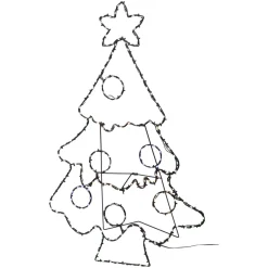 KOOPMAN Oggetti Decorativi E Illuminati-Albero di Natale luminoso 201 LED (H80 cm) Effetto flash al neon