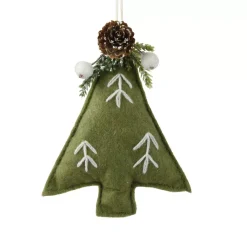 KAEMINGK Addobbi Natalizi-Albero in feltro da appendere (At 13 cm) Alpine
