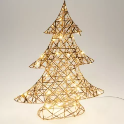 KOOPMAN Decorazioni E Oggetti Natalizi-Albero luminoso a pile 30 LED (H40 cm) Magia di Natale