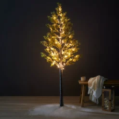 EMINZA Alberi Luminosi|Personaggi E Oggetti Grande Dimensione-Albero luminoso 96 LED (H180 cm) Abete con rami ghiacciati