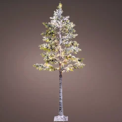 EMINZA Alberi Luminosi|Personaggi E Oggetti Grande Dimensione-Albero luminoso 96 LED (H180 cm) Abete con rami ghiacciati