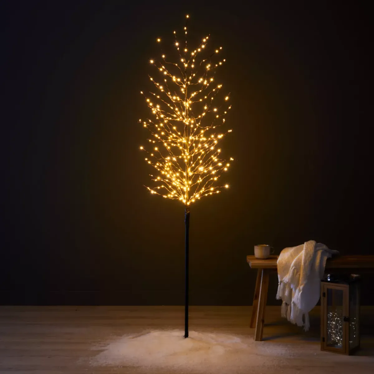 EMINZA Alberi Luminosi|Personaggi E Oggetti Grande Dimensione-Albero luminoso 360 LED (H180 cm) Betulla invernale