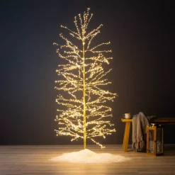 EMINZA Alberi Luminosi-Albero luminoso 1755 LED (H180 cm) Christmas Luxe e bianco caldo
