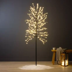 KAEMINGK Alberi Luminosi-Albero luminoso 720 LED (H180 cm) Holly Platano e bianco caldo