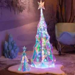 EMINZA Decorazioni E Oggetti Natalizi|Oggetti Decorativi E Illuminati-Albero luminoso 120 Micro LED (H110 cm) Ice Bianco freddo
